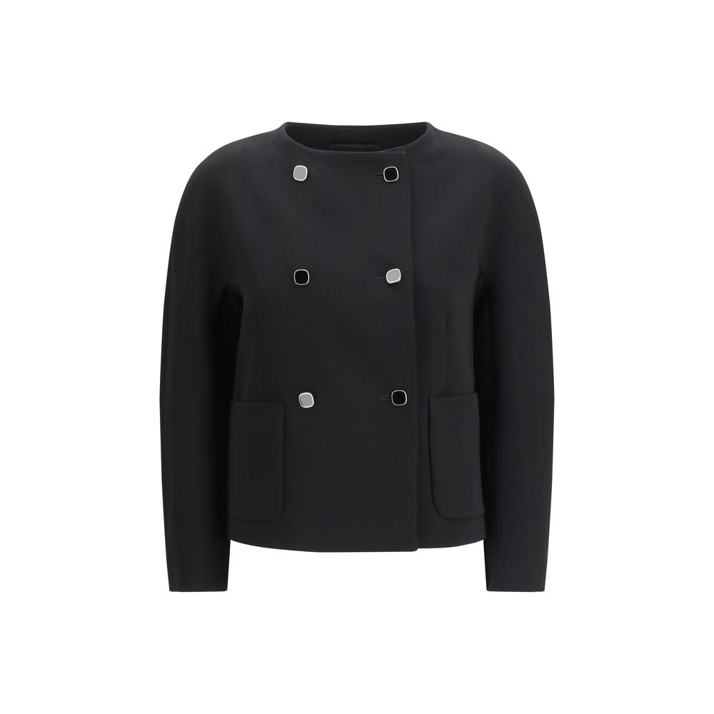 Max Mara Black Boxy Cady Jacket
