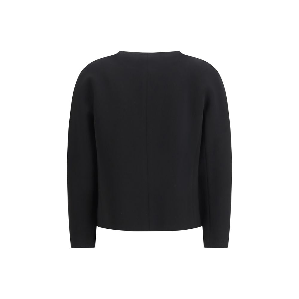 Max Mara Black Boxy Cady Jacket
