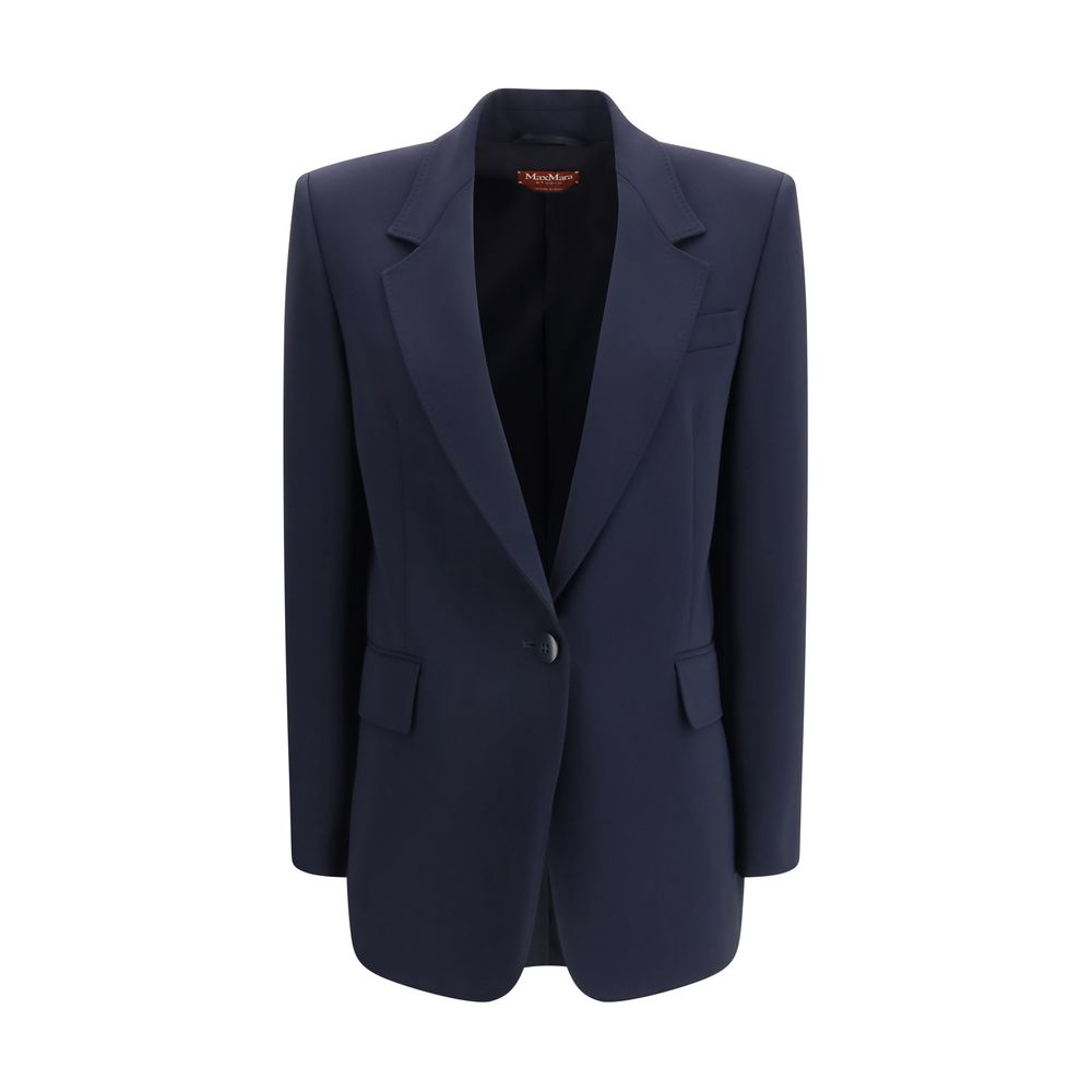 Max Mara Deep Blue Bosco Longline Blazer