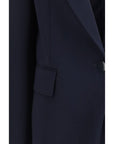 Max Mara Deep Blue Bosco Longline Blazer