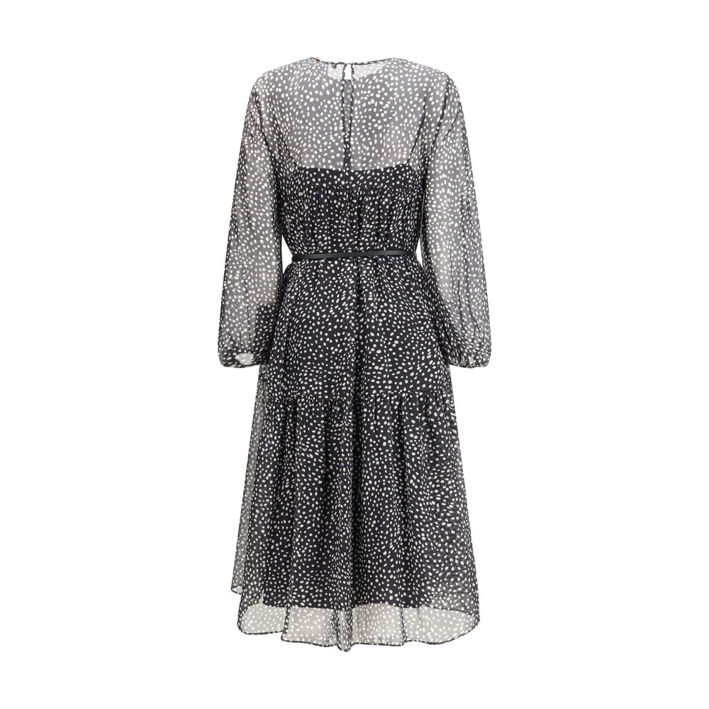 Max Mara Black Silk Campo Dress