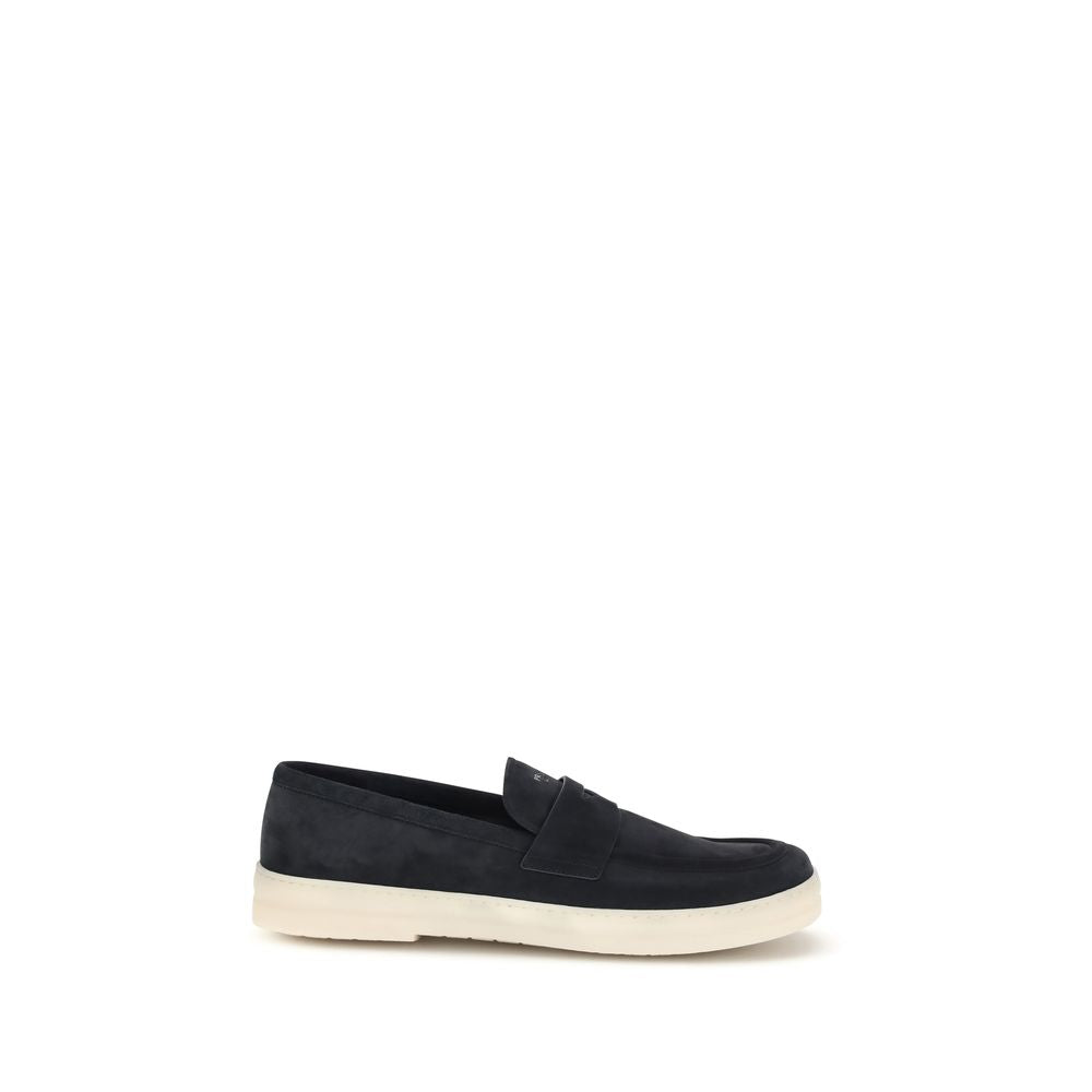 Prada Deep Blue Suede Leather Loafers