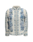 Zimmermann Blue Florals Collar Shirt