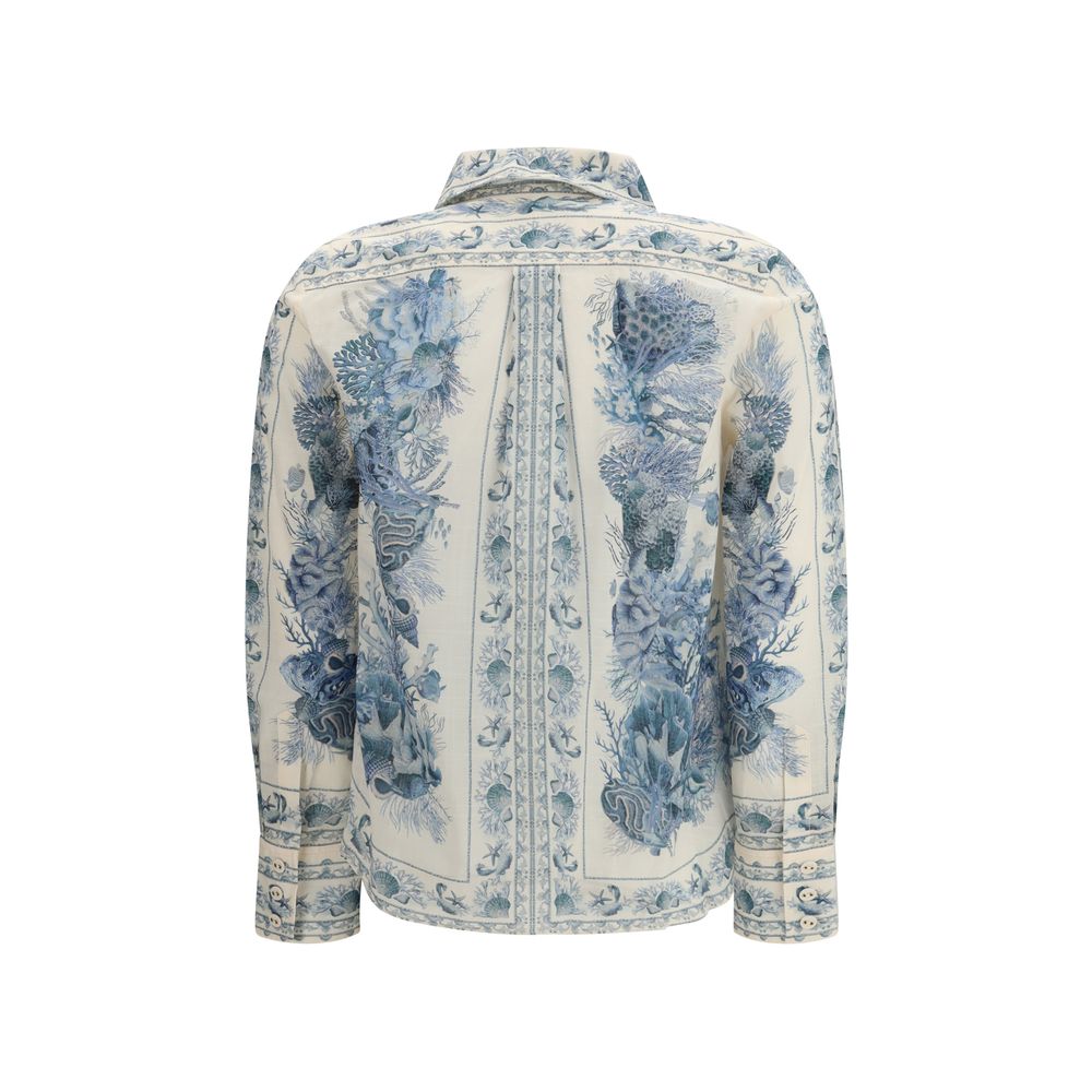 Zimmermann Blue Florals Collar Shirt
