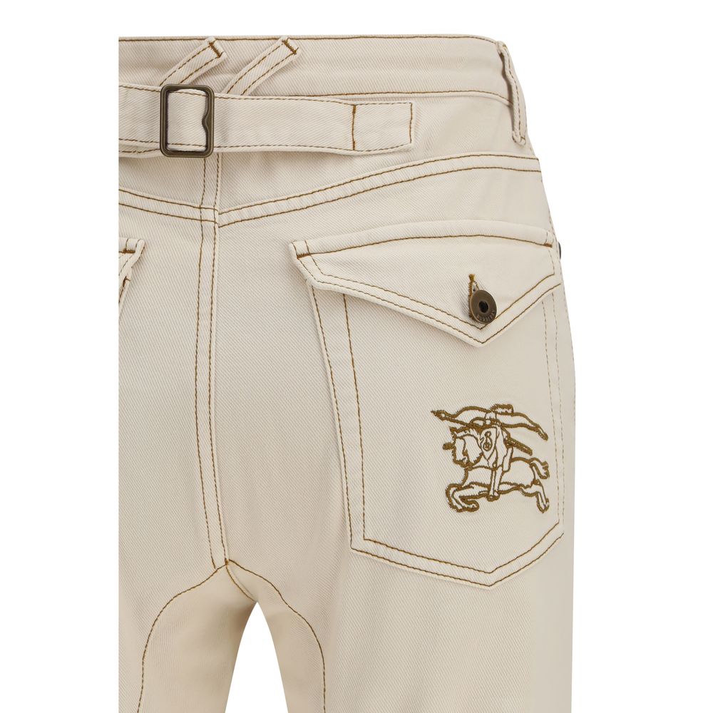 Burberry Beige High Rise Bootcut Jeans