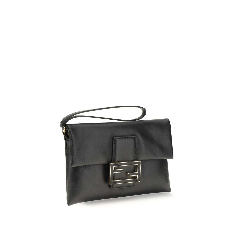 Fendi Mama Baguette Pouch Clutch Bag - Black