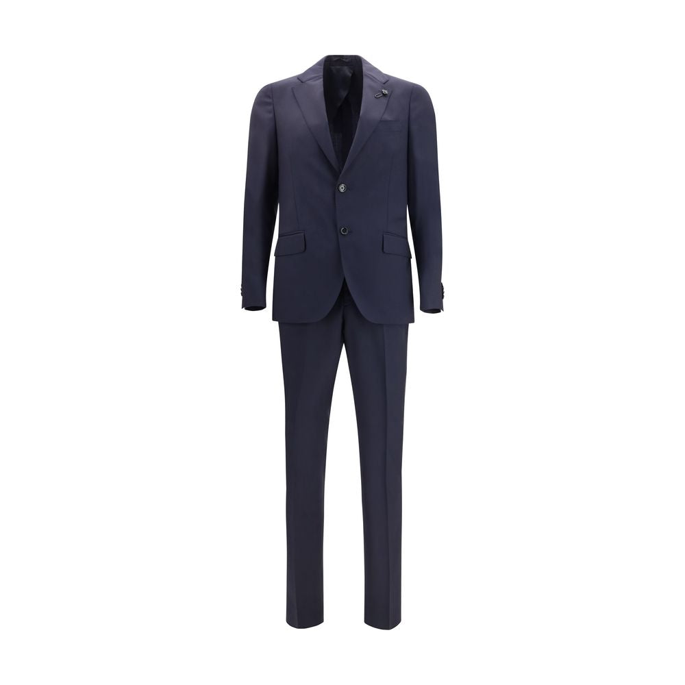 Lardini Deep Blue Fleece Wool Full Suit