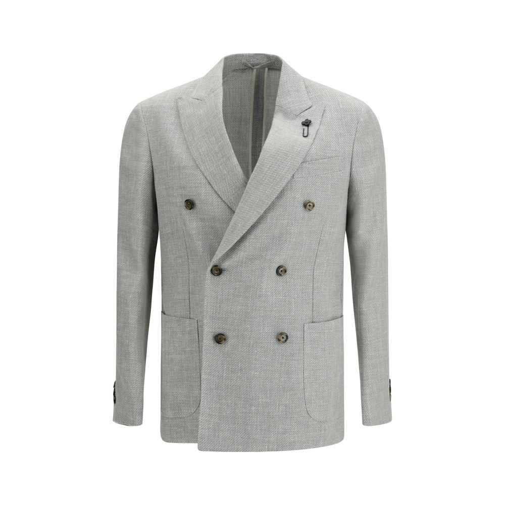 Lardini Roma Light Gray/Grey Wool Blazer