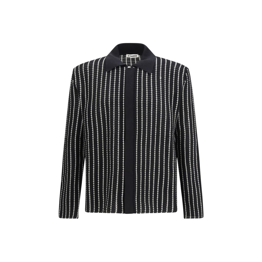 Jil Sander Striped Zip-Up Cardigan