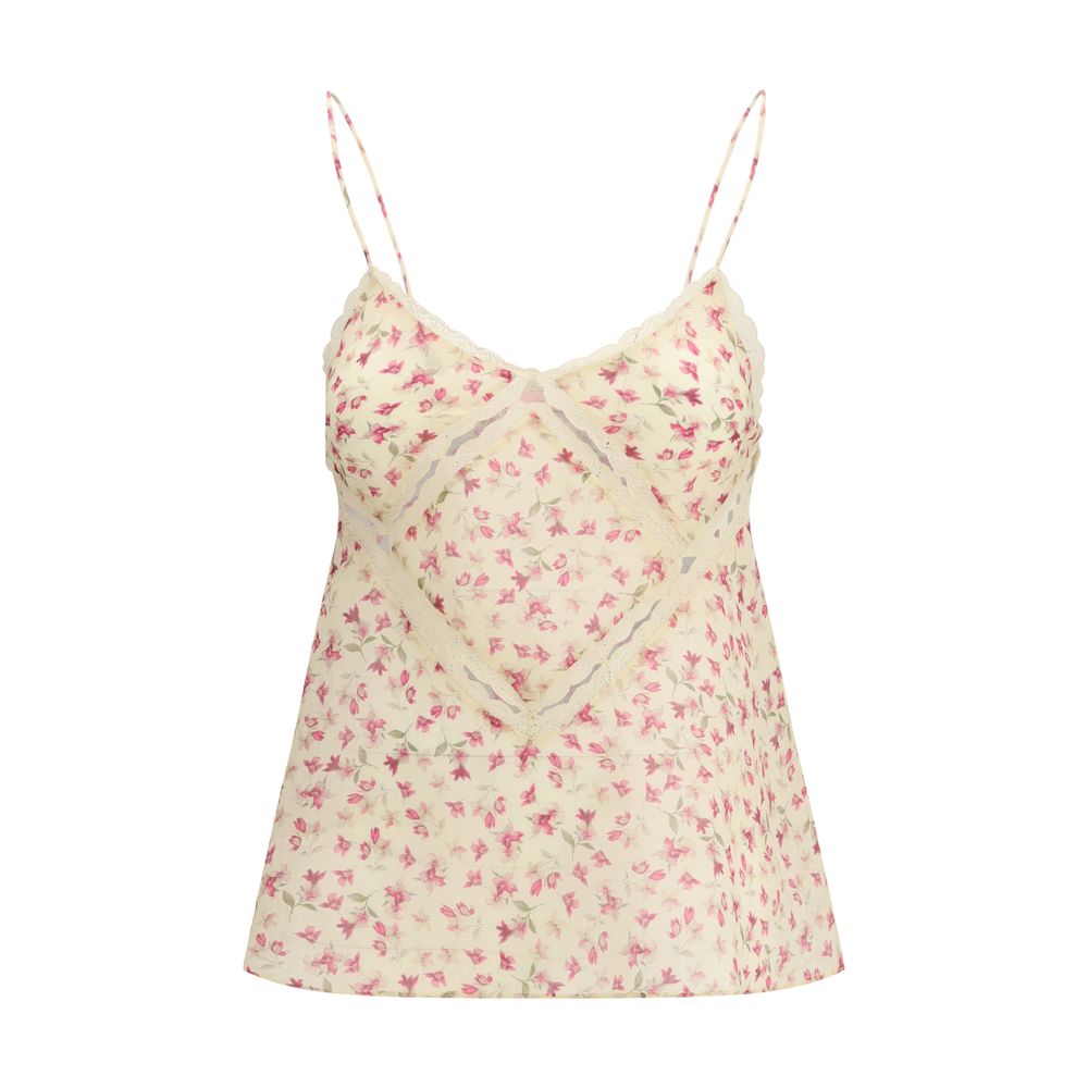 Kristina Ti Madeline Magnolia Ditsy Floral Top