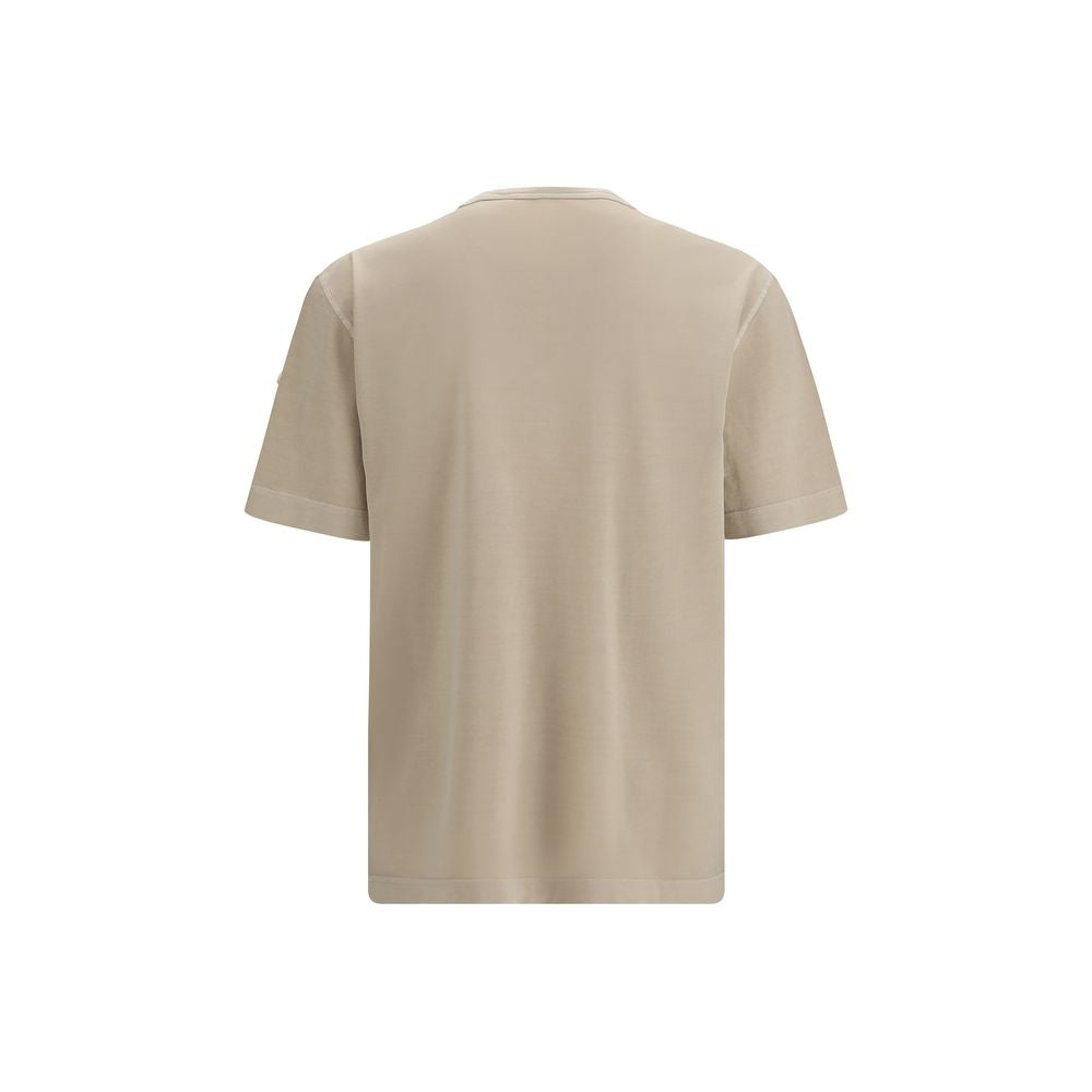 Moncler Graphic Cotton T-Shirt - Beige