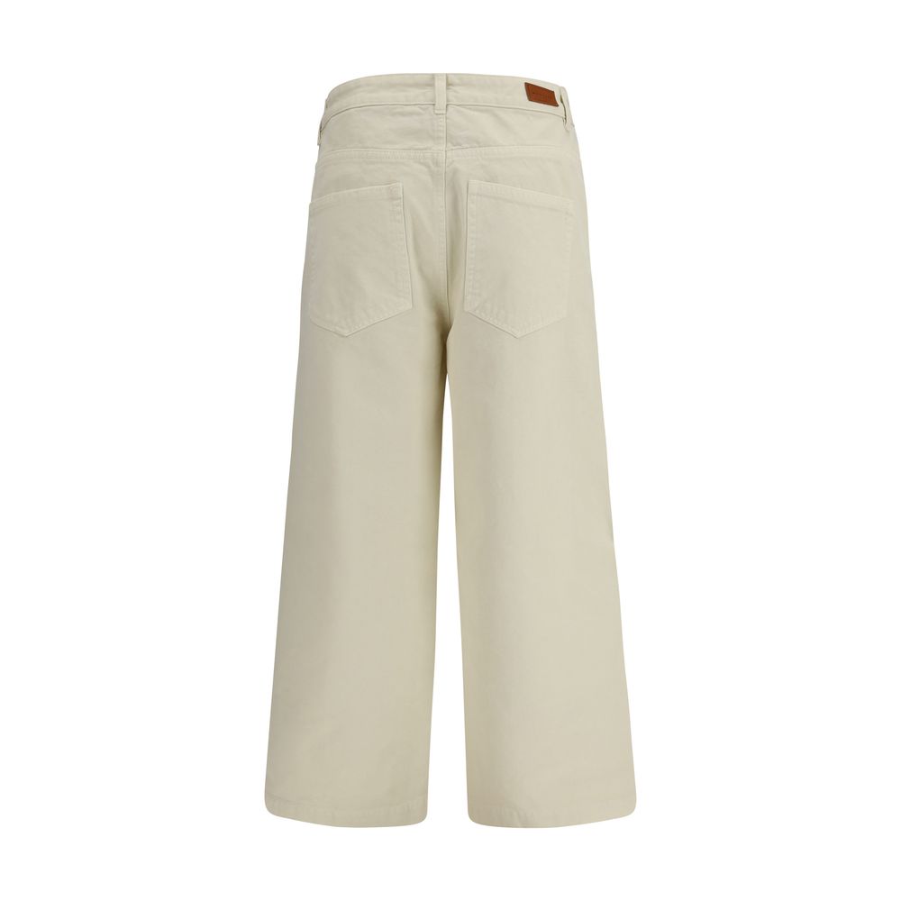 Moncler Wide Leg Pants - Beige