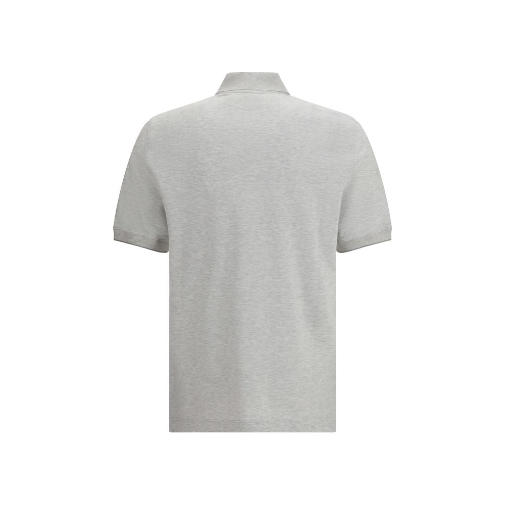 Brunello Cucinelli Gray/Grey Cotton Polo Shirt