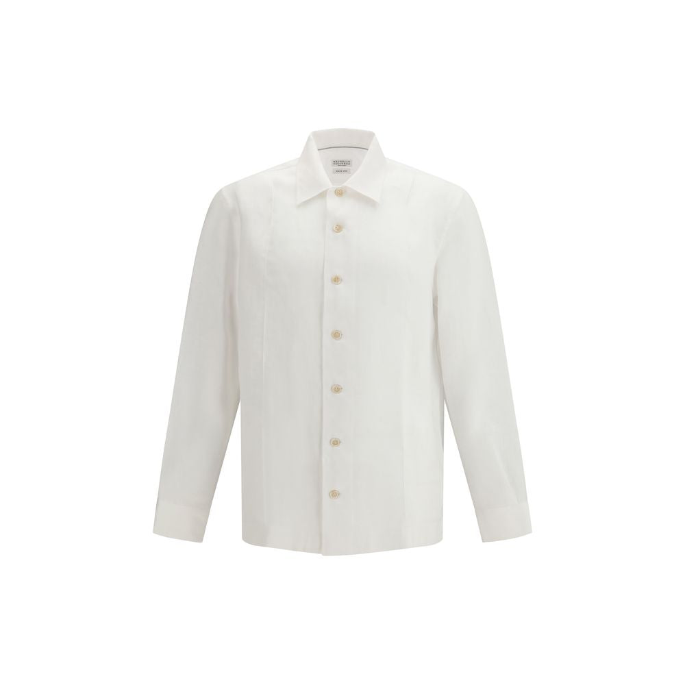 Brunello Cucinelli White Linen Shirt