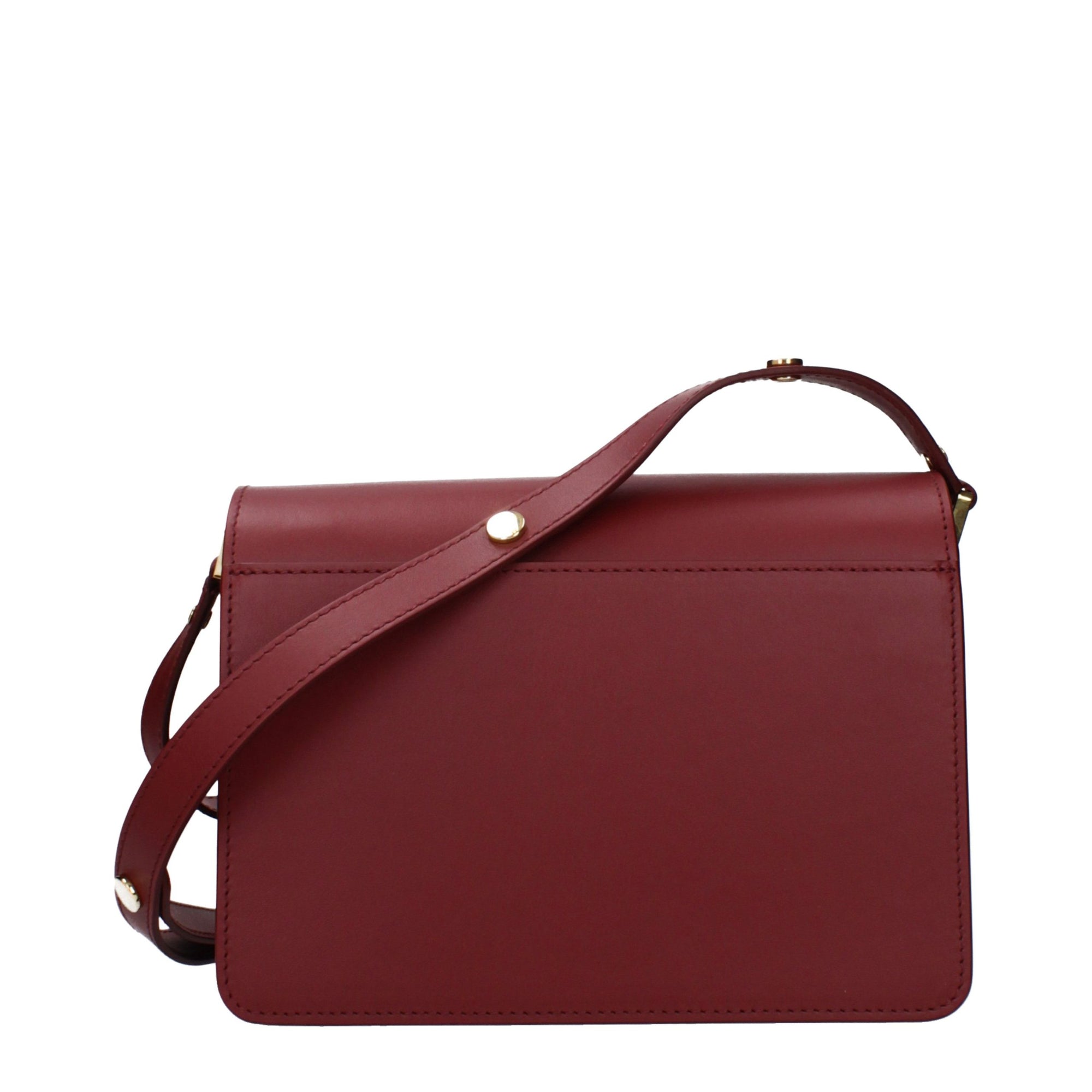 Marni Leather Messenger Shoulder Bag - Red