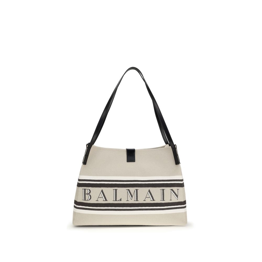Balmain Medium Release Shopper Bag - Beige