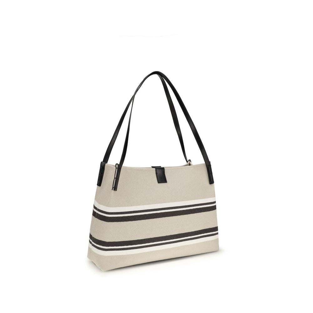 Balmain Medium Release Shopper Bag - Beige