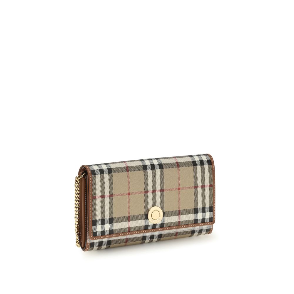Burberry Checkered Clutch & Chain Strap