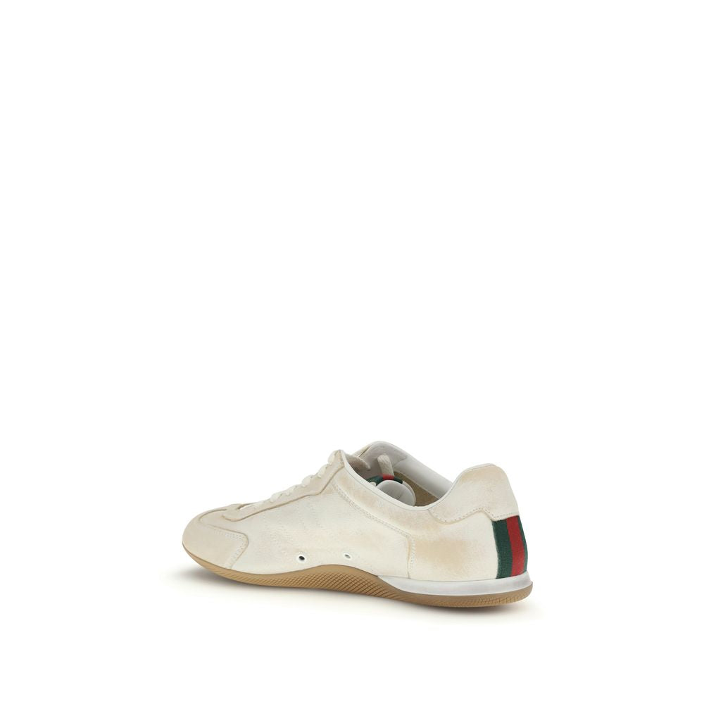 Gucci Shift Distressed White Sneakers