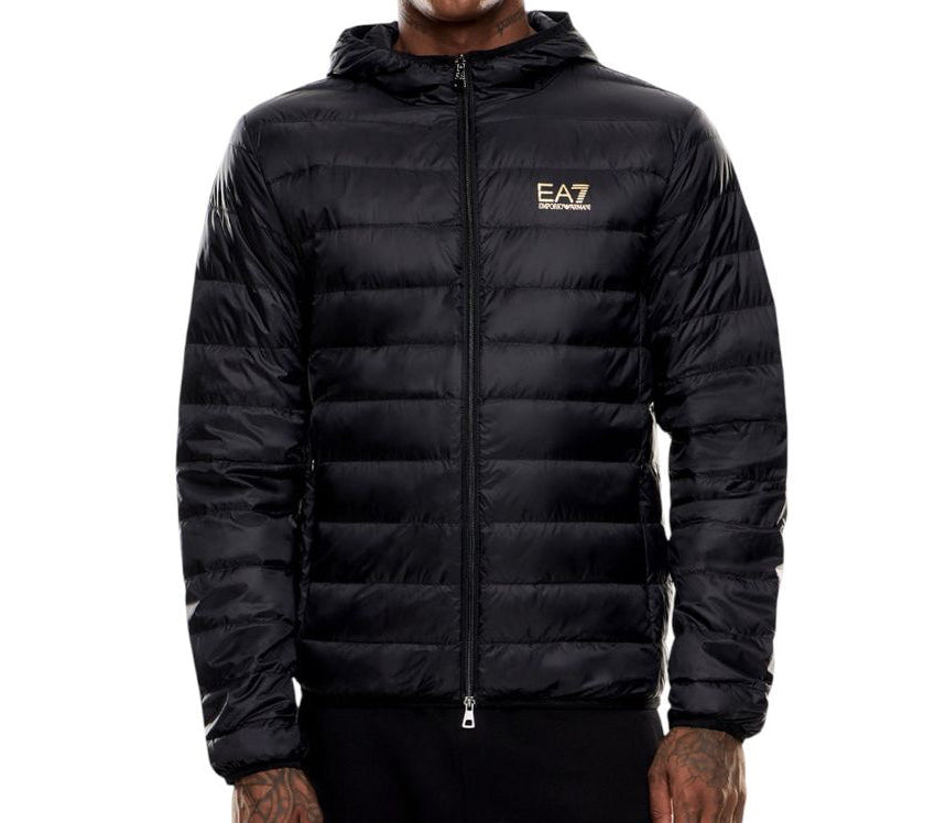 EA7 Emporio Armani Hooded Puffer Jacket - Black