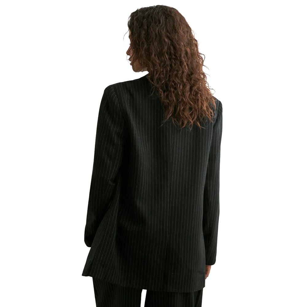 Only Pinstripe Blazer - Black