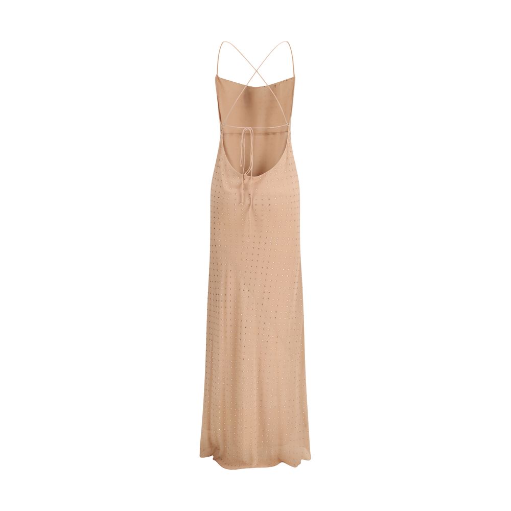 PINKO Nude/Beige Maxi Cocktail Dress