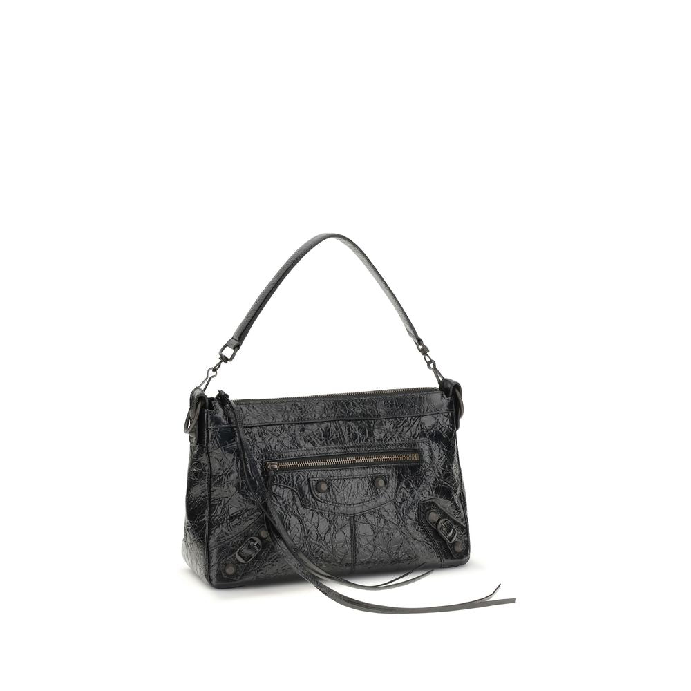 Balenciaga Le City Moto Small Shoulder Bag - Black