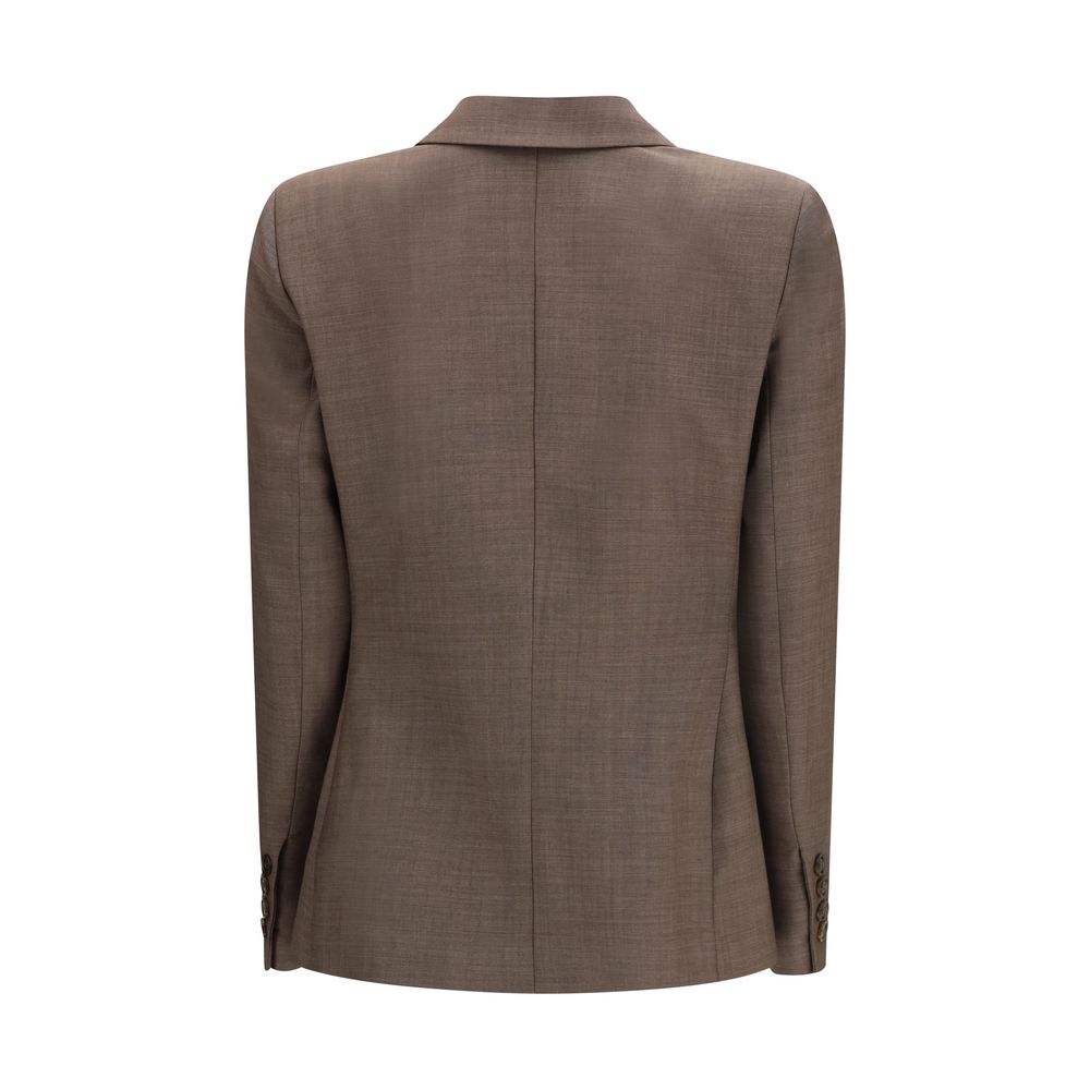 Blazé Milano Aile Charmer Virgin Wool Blazer - Brown