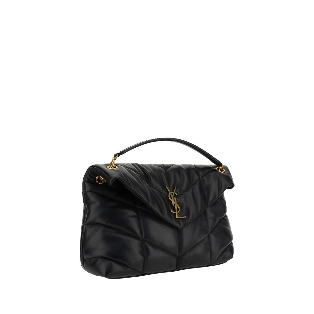 Saint Laurent LouLou Medium Leather Shoulder Bag - Black