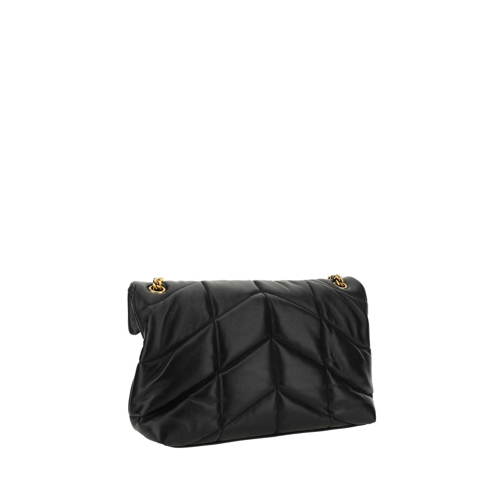 Saint Laurent LouLou Medium Leather Shoulder Bag - Black