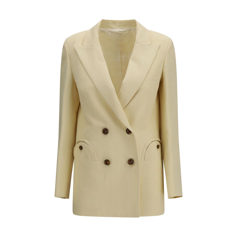 Blazé Milano The Savannah Everyday Linen-Silk Blazer - Beige