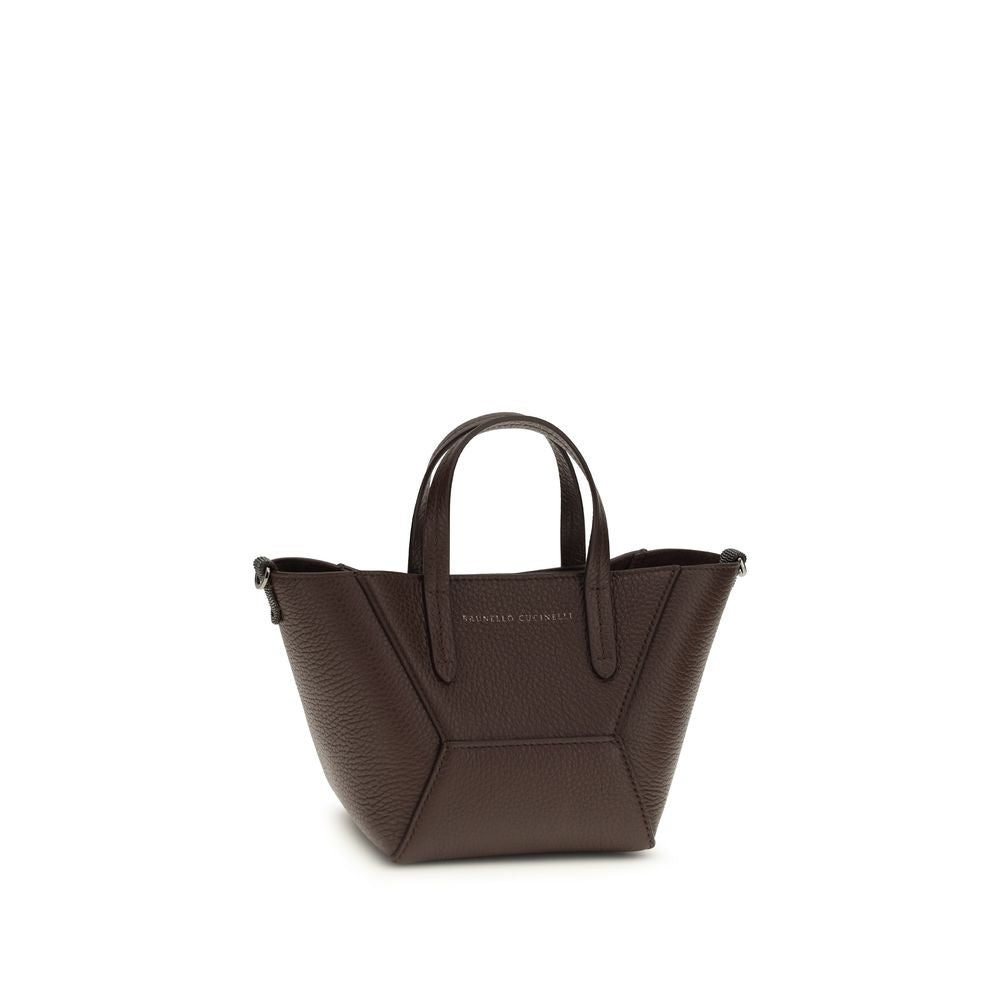 Brunello Cucinelli Leather Tote & Shoulder Bag