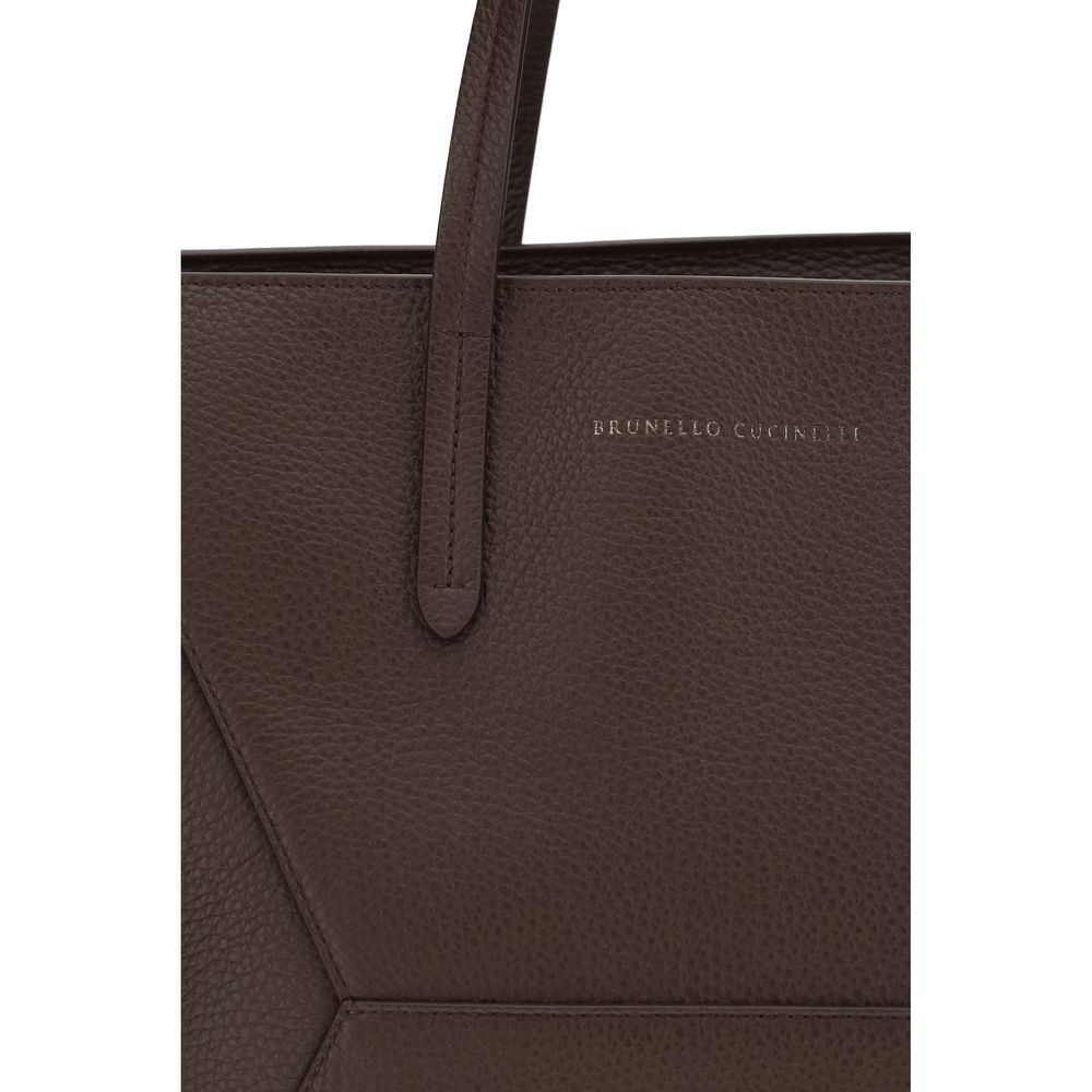 Brunello Cucinelli Large Leather Tote & Shoulder Bag