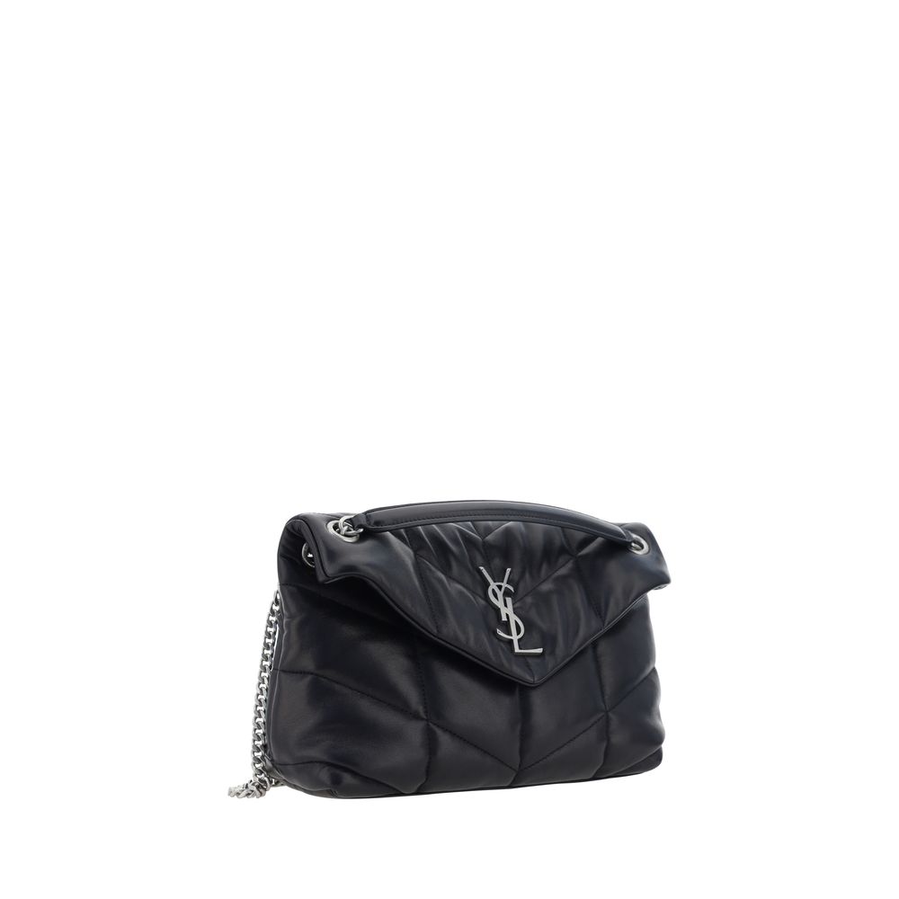 Saint Laurent LouLou Puffer Shoulder Bag - Black