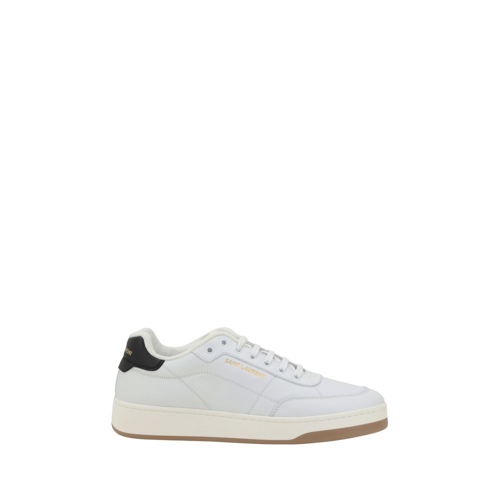 Saint Laurent SL/61 Leather Low Top Sneakers - White