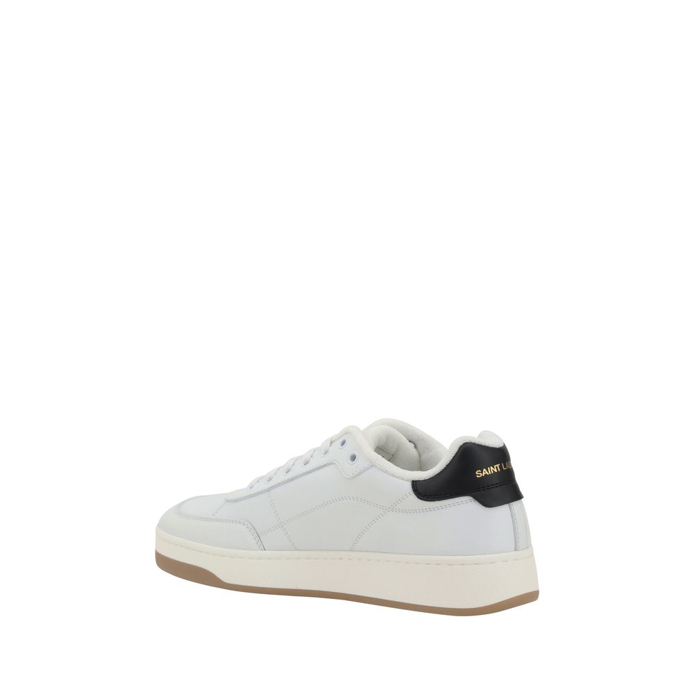 Saint Laurent SL/61 Leather Low Top Sneakers - White
