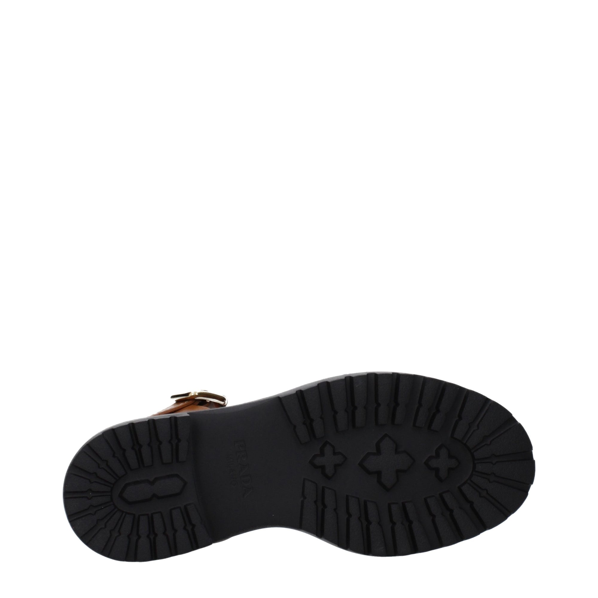 Prada Brown Leather Gladiator Platform Sandals