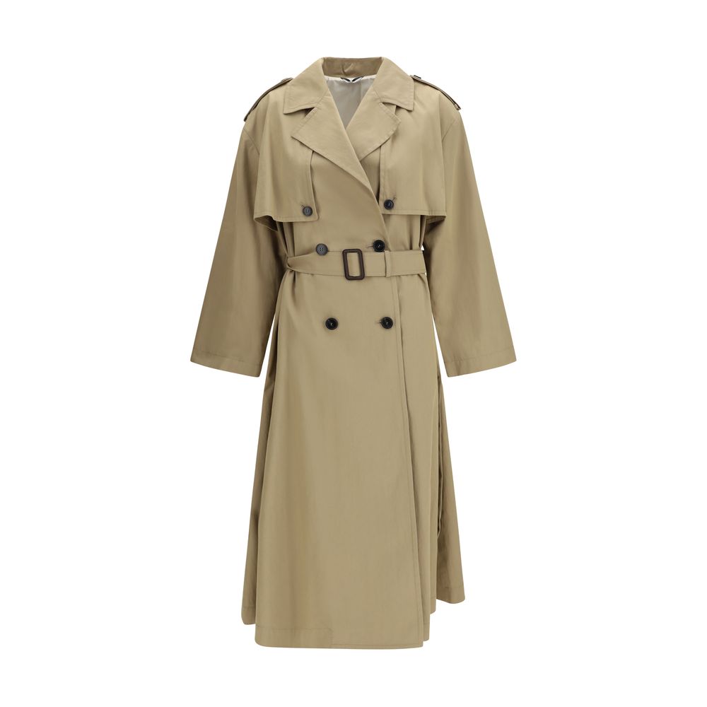 Max Mara Warm Beige Cotton Trench Coat