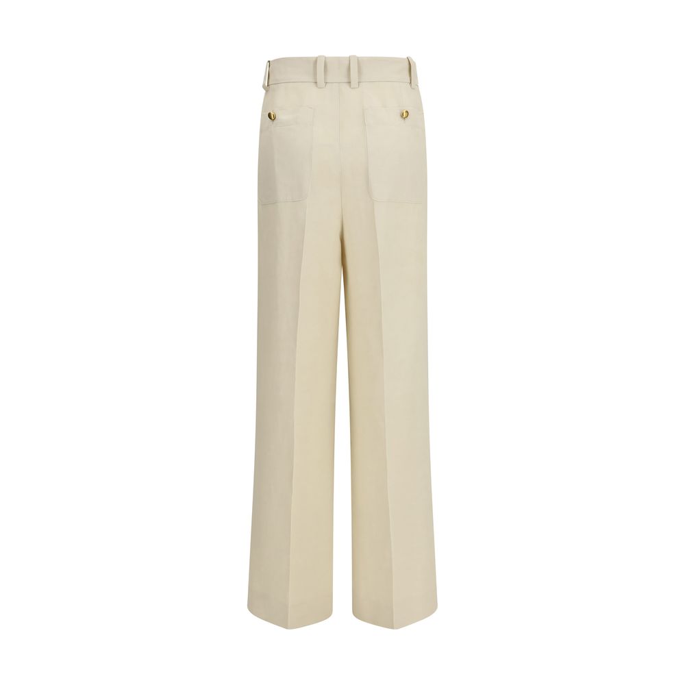 P.A.R.O.S.H. Raisa Wide Leg Pants - Ivory
