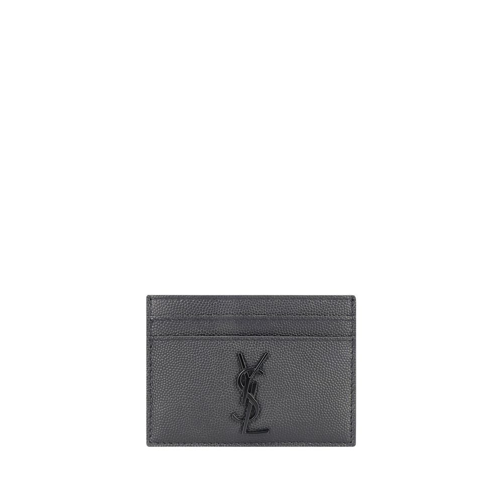 Saint Laurent Cassandre Card Holder - Gray/Grey 