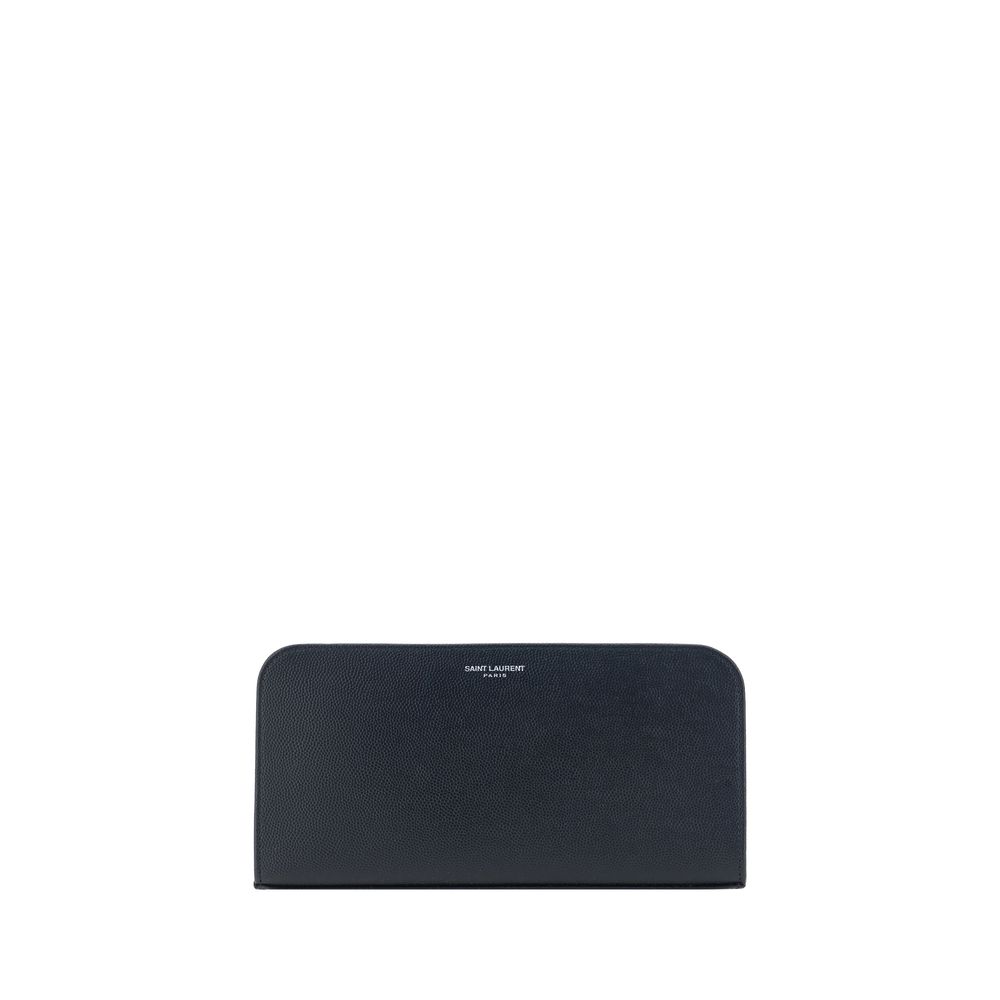 Saint Laurent Grain de Poudre Wallet - Black