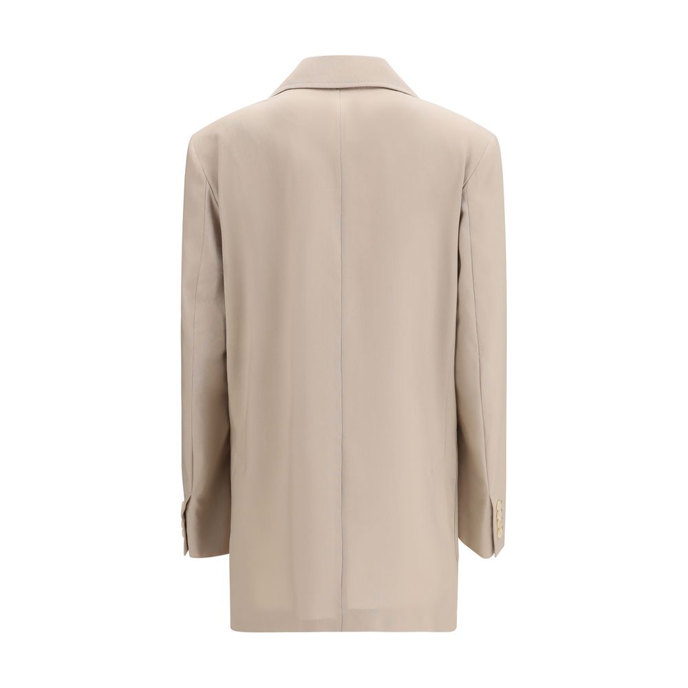 Max Mara Beige Wool Longline Blazer
