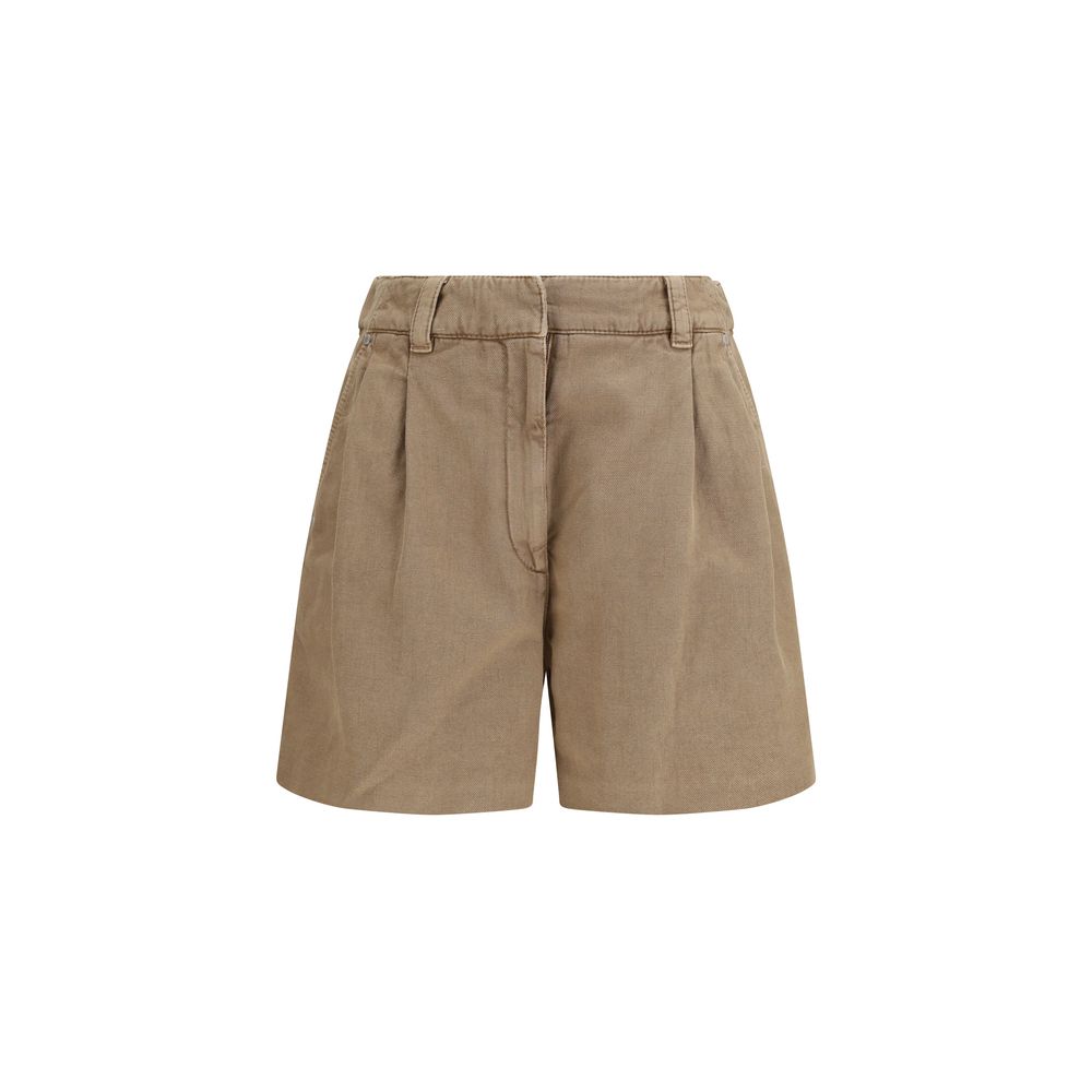 Brunello Cucinelli Beige Bermuda Shorts