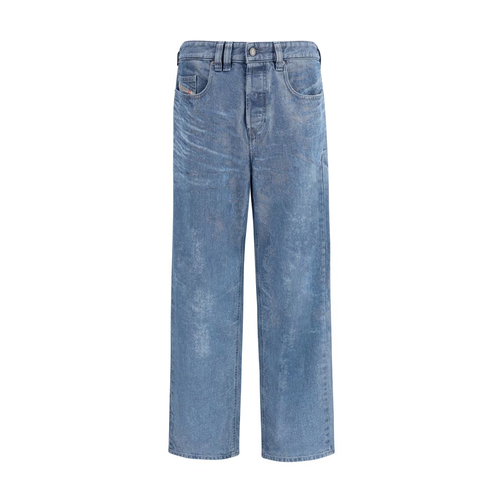 Diesel Vintage Wash 2001 D-Macro-FSI1 Straight-Leg Jeans - Mid Blue