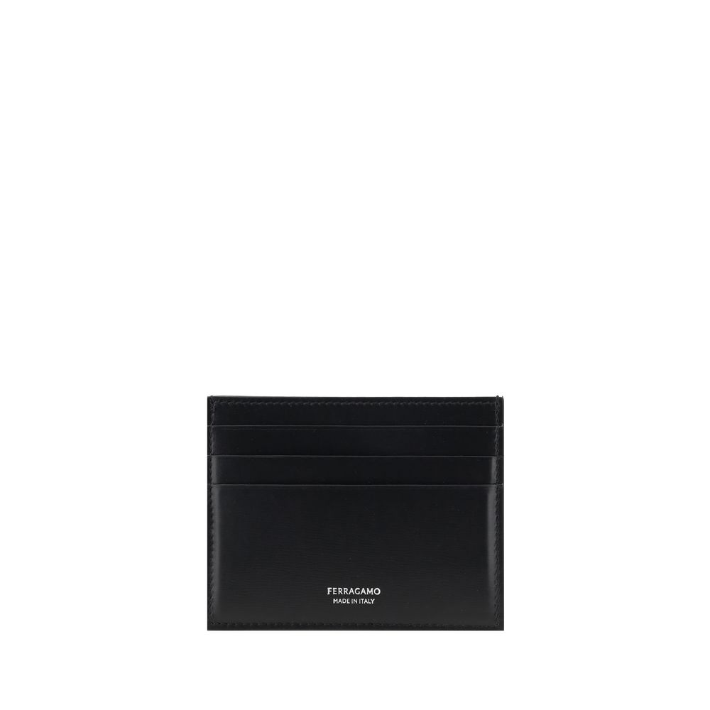 Ferragamo Black Leather Card Holder