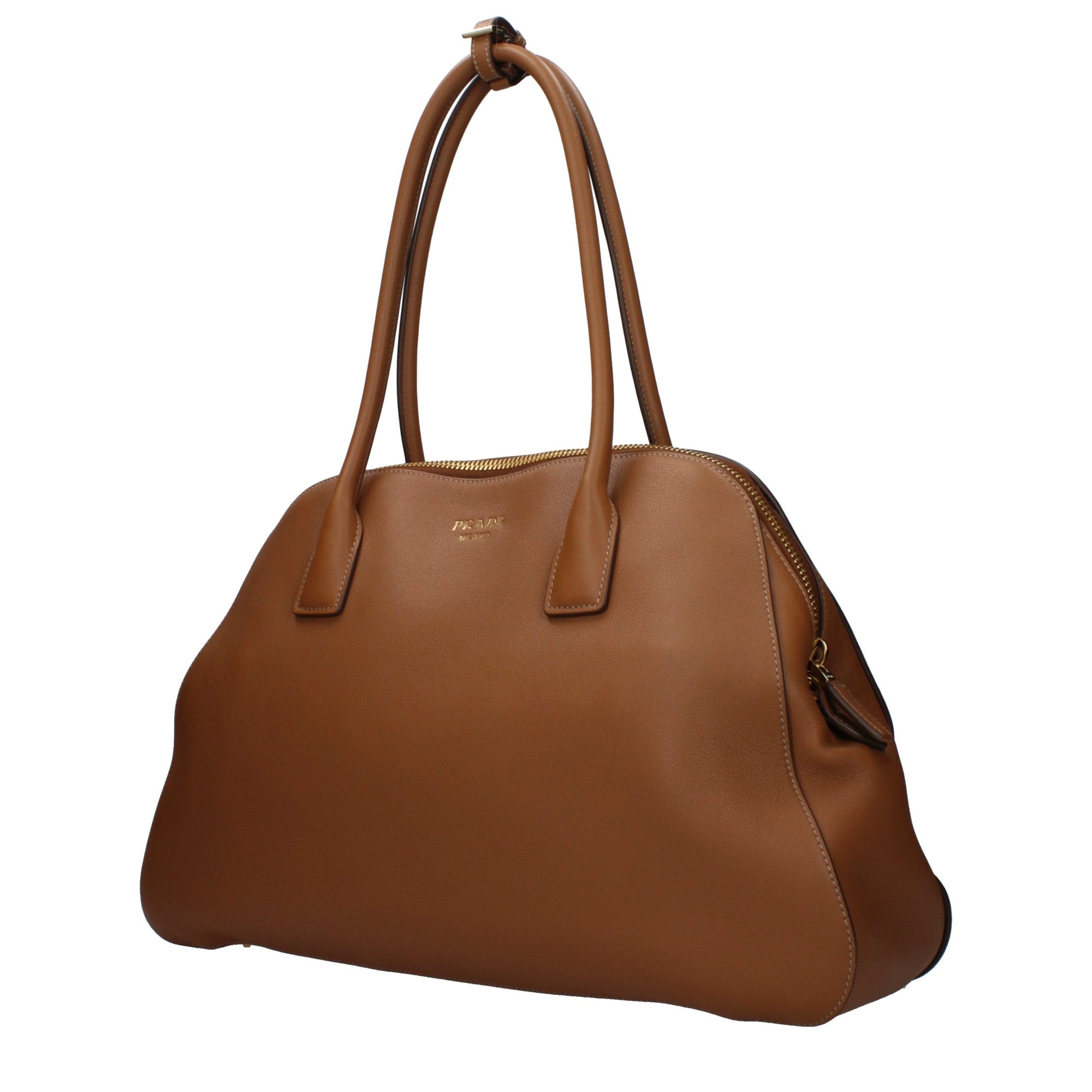 Prada Tessuto Shopper Shoulder Bag - Caramel Brown