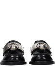 Prada Embellished Low Heel Loafers - Black