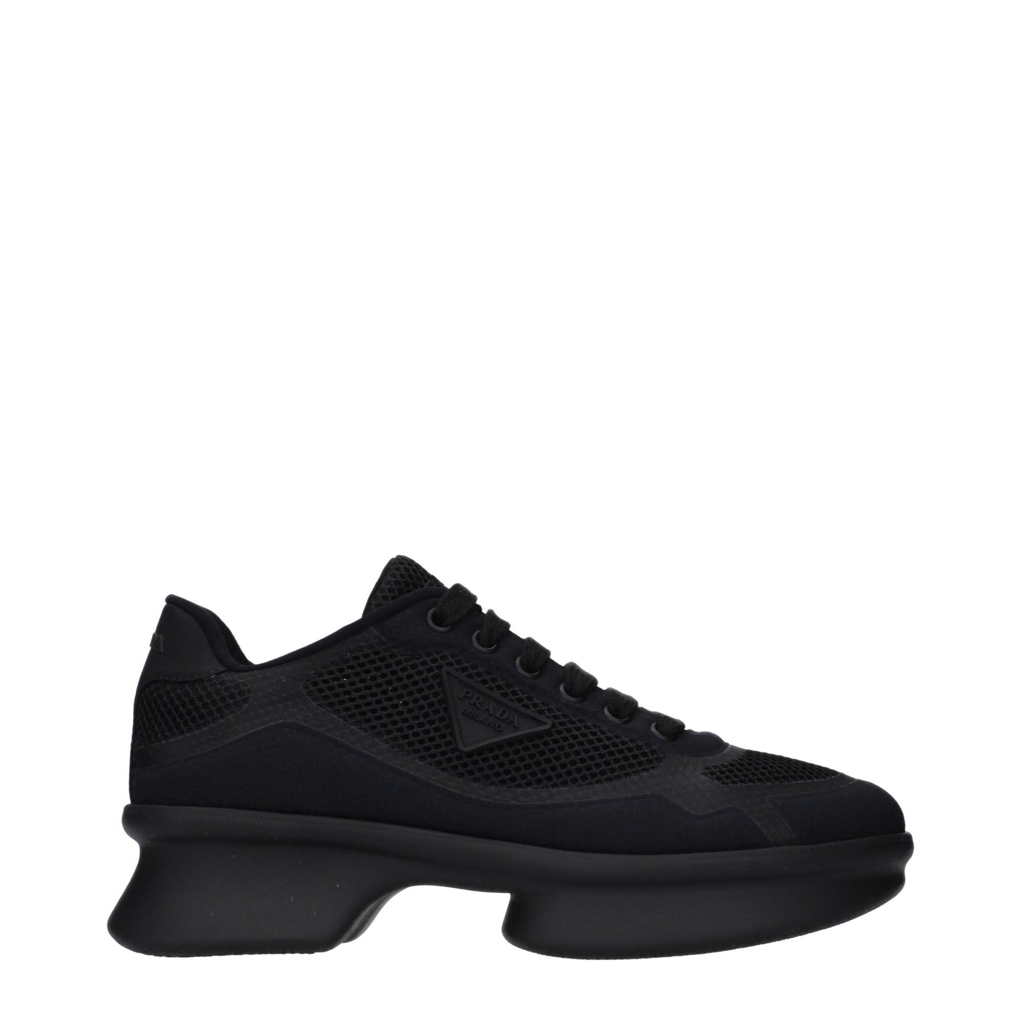Prada Re-Nylon And Mesh Low Top Sneakers - Black