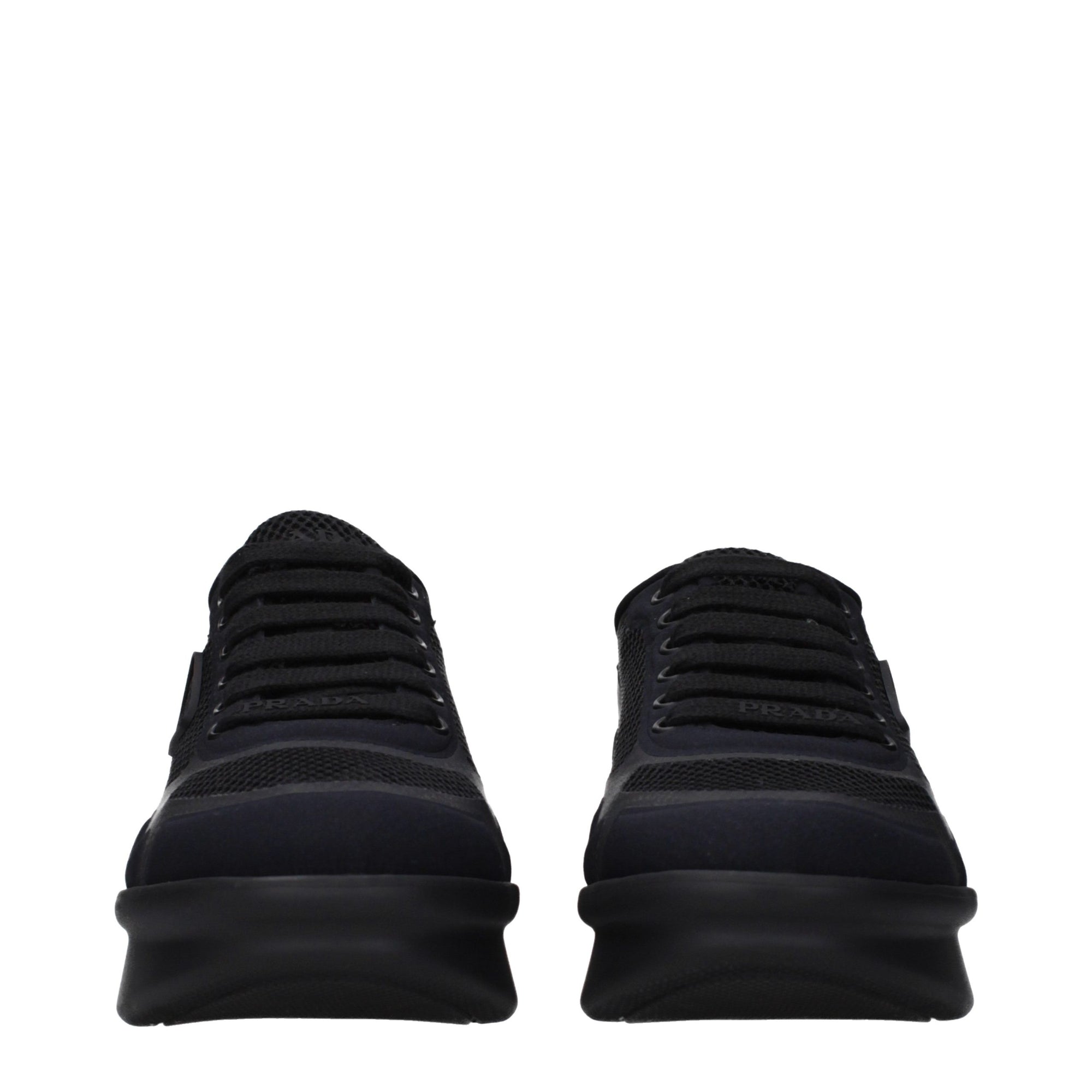 Prada Re-Nylon And Mesh Low Top Sneakers - Black