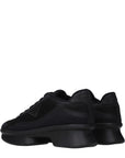 Prada Re-Nylon And Mesh Low Top Sneakers - Black